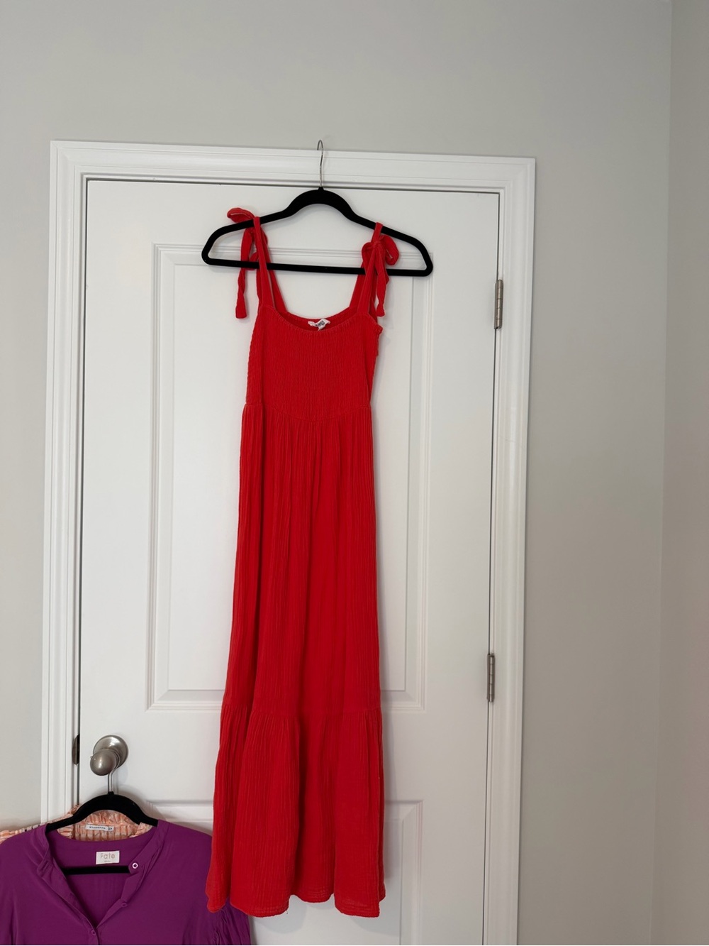 BB Dakota Red Tie-Shoulder Maxi Dress